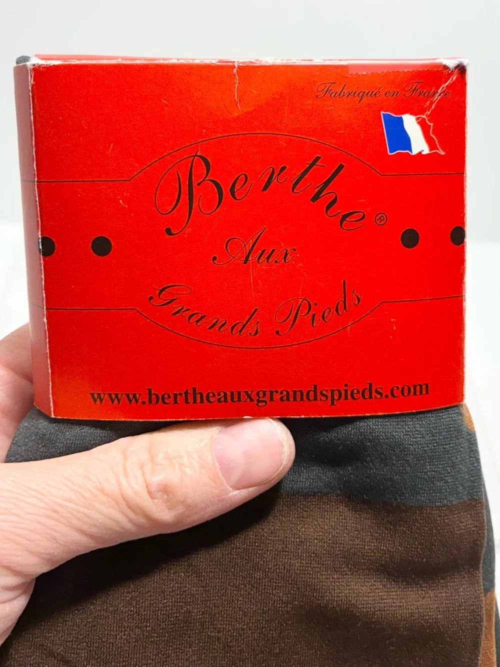 Berthe France Asymmetric Polka Dot Stripe Opaque Tights Size 3/4 (M/L)